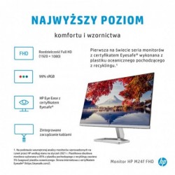 HP M24f FHD Monitor 60.5 cm (23.8") 1920 x 1080 pixels Full HD Black, Silver