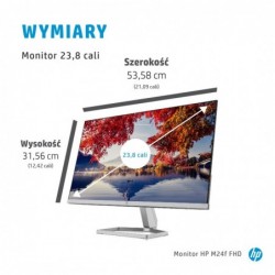 HP M24f FHD Monitor 60.5 cm (23.8") 1920 x 1080 pixels Full HD Black, Silver