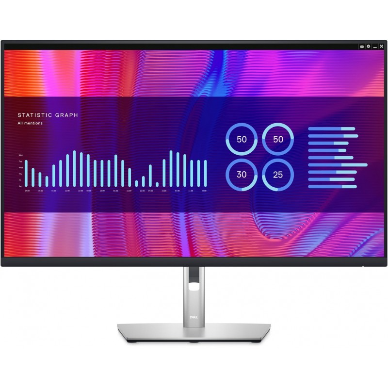 DELL P Series P3223DE 80 cm (31.5") 2560 x 1440 pixels Quad HD LCD Black, Silver