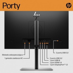 HP E-Series E24 G5 computer monitor 60.5 cm (23.8") 1920 x 1080 pixels Full HD LED Silver, Black