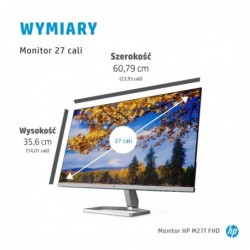 HP M27f 68.6 cm (27") 1920 x 1080 pixels Full HD LCD Black, Silver