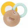 CLASSIC WORLD Wooden Sensory Toy for Babies Rattle Key Ring Mirror