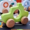 TOOKY TOY Wooden Toy Car Vehicle Pushing Ship for Children
