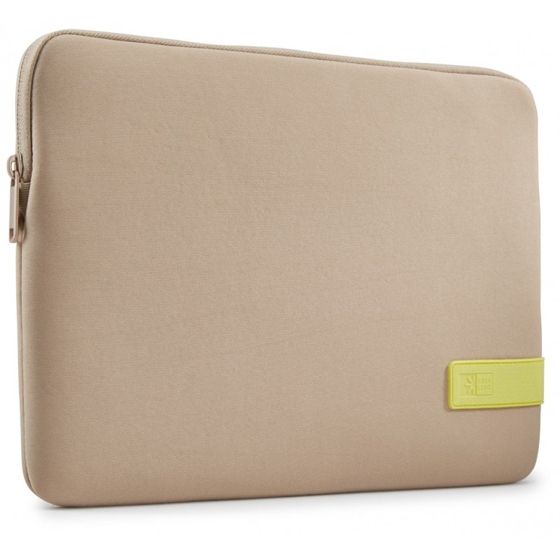 Case Logic 4689 Reflect Laptop Sleeve 13.3 REFPC-113 Plaza Taupe/Sun-Lime