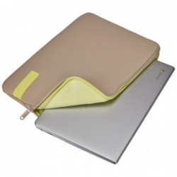 Case Logic 4689 Reflect Laptop Sleeve 13.3 REFPC-113 Plaza Taupe/Sun-Lime