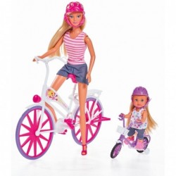 Кукла Штеффи и Эви Лав Катаются на велосипеде Simba