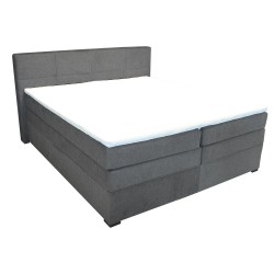 Continental bed TENNESSI STORAGE 180x200cm, grey