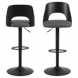 Bar stool LUCY grey