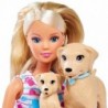 SIMBA Steffi Doll On a Walk with Dogs + Accessories