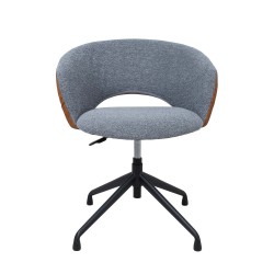 Task chair KARINA without castors, grey light brown