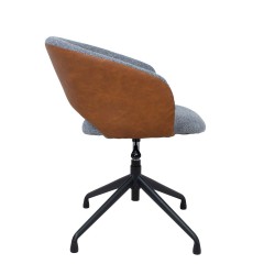 Task chair KARINA without castors, grey light brown