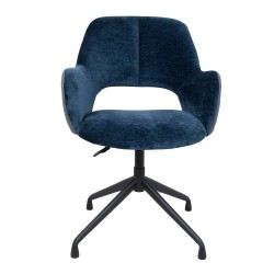 Task chair KENO without castors, blue grey