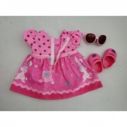 WOOPIE Clothes for a doll Pink Bunny Dress 43-46 cm