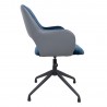 Task chair KENO without castors, blue grey