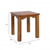 Bench-side table FORTUNA 40x40x45cm, acacia