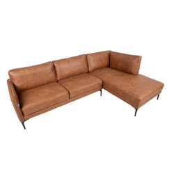 Corner sofa SOFIA RC, brown