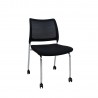 Guest chair VICKI with castors, black