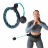 SET HULA HOOP MAGNETIC BLACK/TURQUOISE HHM17 WITH WEIGHT + COUNTER HMS + WAIST SUPPORT BR163 RED