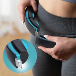 SET HULA HOOP MAGNETIC BLACK/TURQUOISE HHM17 WITH WEIGHT + COUNTER HMS + WAIST SUPPORT BR163 RED