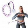 SET HULA HOOP MAGNETIC WHITE/VIOLET HHM17 WITH WEIGHT + COUNTER HMS + WAIST SUPPORT BR163 RED