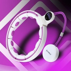 SET HULA HOOP MAGNETIC WHITE/VIOLET HHM17 WITH WEIGHT + COUNTER HMS + WAIST SUPPORT BR163 RED