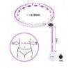 SET HULA HOOP MAGNETIC WHITE/VIOLET HHM17 WITH WEIGHT + COUNTER HMS + WAIST SUPPORT BR163 RED