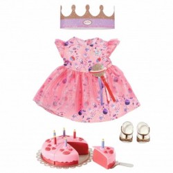 Baby Born Clothes Birthday Set Gown Crown Cake For Dolls 43 cm