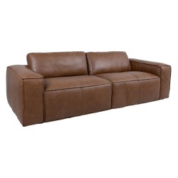 Sofa BURTON 3-seater, brown leather