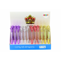 Crown Ballpoint Pen Diamonds Blue Refill 0.7mm Mix