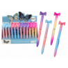 Pen with Bow Colorful Blue Refill 0.7mm Mix