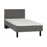 Couch LANDE 120x200cm, with headboard, grey