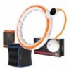 SET HULA HOOP MAGNETIC WHITE/ORANGE HHM21 WITH WEIGHT + COUNTER HMS + SLIMMING BELT BR1313