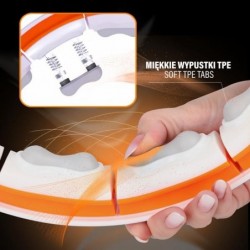 SET HULA HOOP MAGNETIC WHITE/ORANGE HHM21 WITH WEIGHT + COUNTER HMS + SLIMMING BELT BR1313