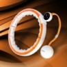 SET HULA HOOP MAGNETIC WHITE/ORANGE HHM21 WITH WEIGHT + COUNTER HMS + SLIMMING BELT BR1313