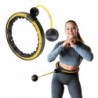 SET HULA HOOP MAGNETIC BLACK/YELLOW HHM21 WITH WEIGHT + COUNTER HMS + SLIMMING BELT BR1313