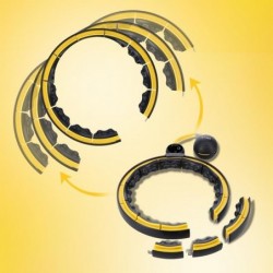 SET HULA HOOP MAGNETIC BLACK/YELLOW HHM21 WITH WEIGHT + COUNTER HMS + SLIMMING BELT BR1313