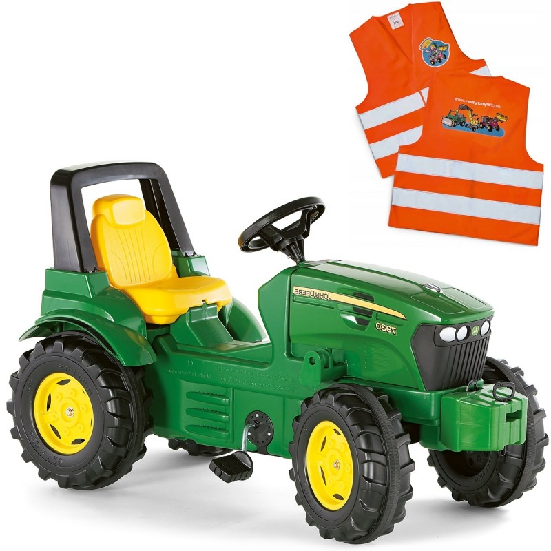 ROLLY MÄNGUASJAD John Deere'i pedaalitraktor + tasuta helkurvest lastele