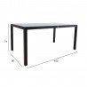 Table AMALFI 160x90x74cm, grey