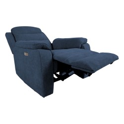 Recliner armchair MIMI electric, blue