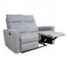 Recliner sofa 2-seater, manual, grey