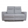 Recliner sofa 2-seater, manual, grey