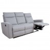 Recliner sofa 3-seater, manual, grey