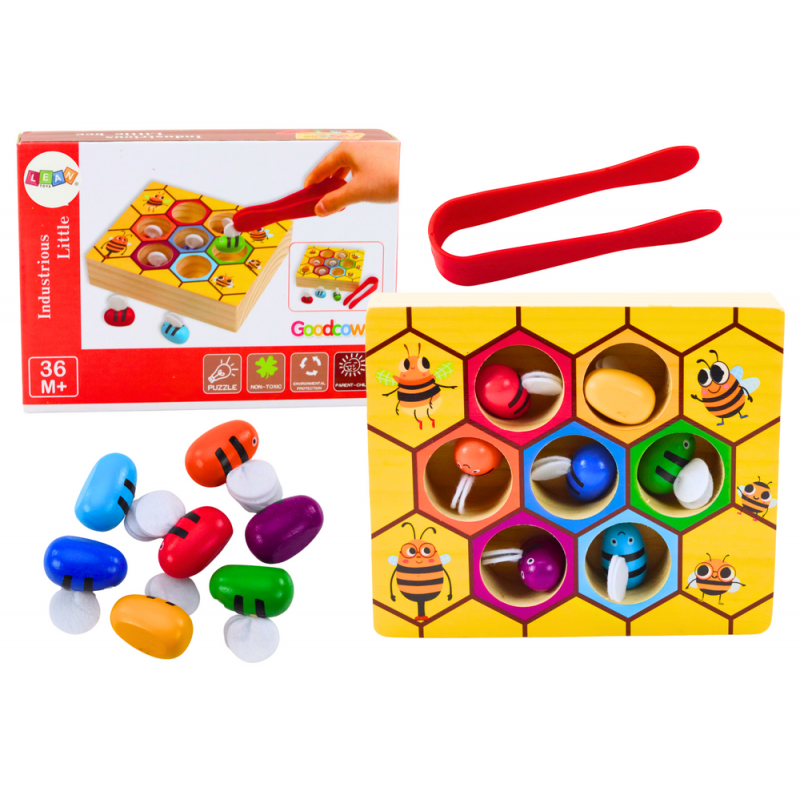 Wooden Game Skills Honeycomb Sorter Bees