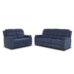 Recliner sofa MIMI 2-seater, electric, blue