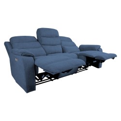 Recliner sofa MIMI 3-seater, electric, blue