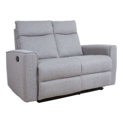 Recliner sofa 2-seater, manual, grey