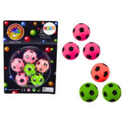 Set of 6 Rubber Football Balls