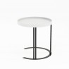 Side table KEIRA D50xH50cm, white