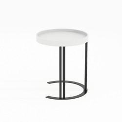 Side table KEIRA D40xH45cm, white