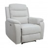 Recliner armchair MIMI electric, silver grey